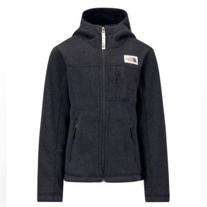 THE NORTH FACE | charcoal grey Fleece zip up hoodie medium